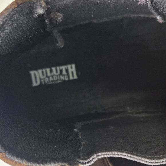 Duluth Trading Co Wild Boar Brown Leather Ankle Pull On Boots Size 10 - Picture 7 of 11